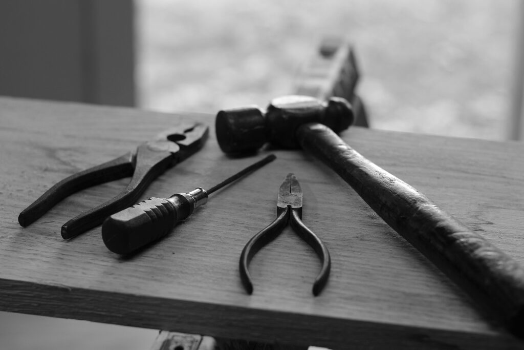 various tools in a shop